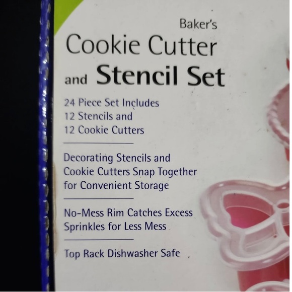 Baker's Cookie Cutter and Stencil Set  Silicone Grip 24 pcs - Picture 2 of 5